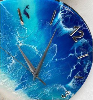 Часы в технике Rezin Art. Океан