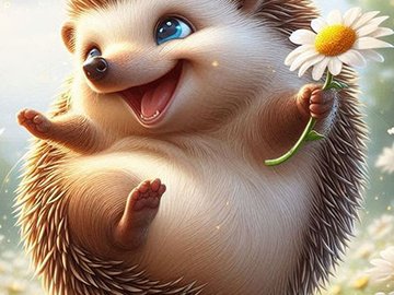 Любопытный ёжик