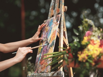 Живопись. Акрил. Огненная лошадь