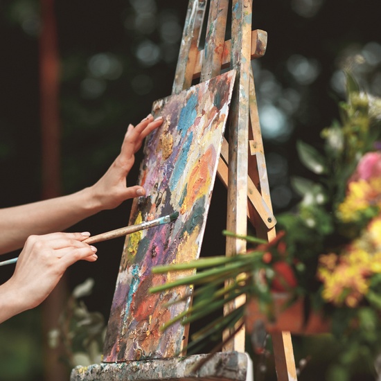 Живопись. Акрил. Огненная лошадь