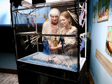 Морозная сказка цветных теневых кукол «Морозко»