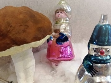 Ватная ёлочная игрушка