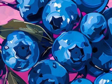 Живопись. Акрил. Черника