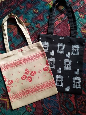 Мастер-класс «Декорирование сумки-шоппера в технике уральской народной росписи с элементами набойки по ткани»