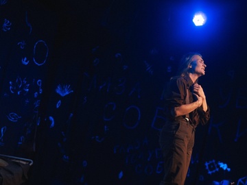 Глаза голубой собаки