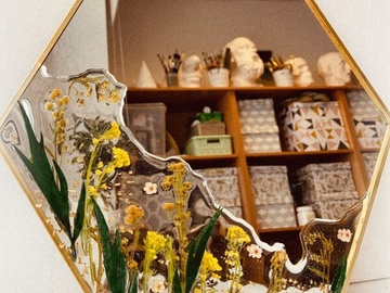 Зеркало с сухоцветами